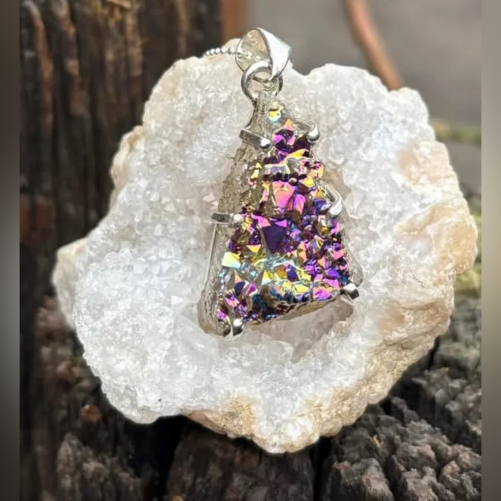 Titanium Druzy Necklace